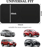Windshield Sun Shade Foldable Car Front Window Covers for Car Accessories Sun Heat UV Rays Visor Protector Protection for Universal Cars SUV Truck (Solid Black)