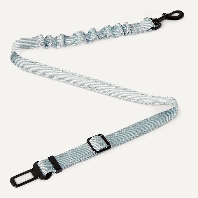 Amazon Basics Dog Seat Belt, Adjustable Dog Car Harness, Adjustable Belt:26.3inch, Collapsible Travel Bowl:5.1 x 2.2 inches / 0.6 inch, Black/Blue/Orange