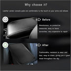 Car Center Console Cushion Pad, Universal Leather Waterproof Armrest Seat Box Cover, Comfortable Auto Armrest Cover Protector, Car Interior Decor Accessories for Most Vehicles (Carbon Fiber)