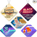 HINFKA 10-1000 Pcs Custom Air Fresheners with Picture – Personalized Double-Sided Photo or Logo Bulk Air Freshener, Customized Gifts for Corporate and Business Branding