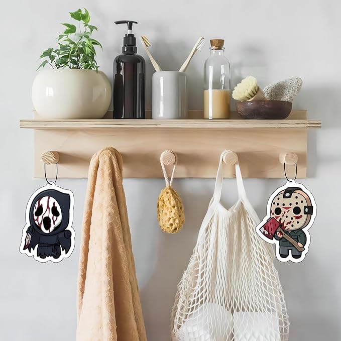 Horror Car Air Fresheners - Cute & Scary Car Interior Accessory Hanging, Home Decoration, Fresh Room, Bathroom, Closet, Gift for Men and Women, Pack of 5