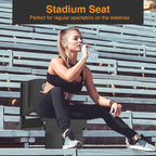 HOPERAN Heated Stadium Seats for Bleachers with Back Support, 3 Levels Heating Bleacher Chairs with Back and Cushion, Folding Bleacher Seat, Lightweight Portable Stadium Chair with Shoulder Strap
