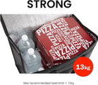 NZ home Insulated Bags for Food Delivery (XL Plus) Grocery Shopping Cooler Bag, Pizza Delivery, Hot & Cold Catering Tote, Reusable, Foldable & Heavy Duty (2 Pack, Red)