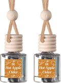 C&E Craft Co Hanging Car Air Freshener Diffuser 2 Pack, Long Lasting Fragrance Oil Car Freshener, Glass Bottle Auto Air Freshener, Made in USA (Hot Apple Cider)