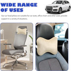 2PCS Car Headrest Pillow,Soft & Comfortable Car Neck Pillow for Driving Fatigue Relieve,All-Season Universal Cars Head Rest Pillows Automotive Interlor Accessorles for Cars (Beige/2PCS)