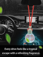 Ikeda Car Air Freshener: Hanging Car Smell Air Freshener | 10ml Hanging Car Perfume | Long Lasting Fragrance | Strong Scents Diffuser for Auto Home (Strawberry)