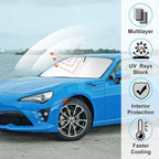 Windshield Sun Shade Window Sunshade Custom Fit 2017-2021 Toyota 86/2022-2023 Toyota GR86/2013-2023 Subaru BRZ/2012-2016 Scion FR-S FRS Accessories