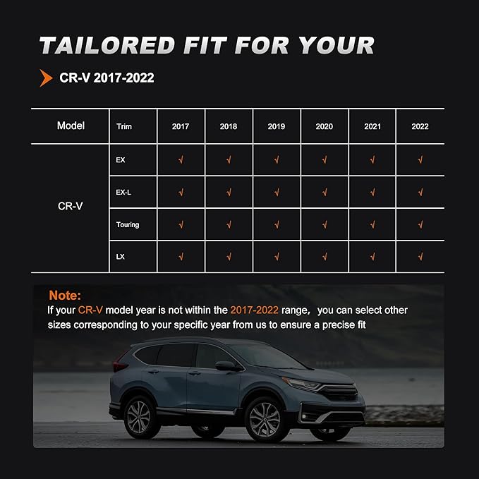 AOMSAZTO Custom Fit Car Seat Covers for Honda CRV 2017 2018 2019 2020 2021 2022 CR-V Faux Leather Seat Cover Full Set Front & Rear Car Seat Protector(Black,5 Seats)