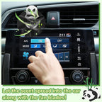 Tallew Car Air Freshener Cute Panda Car Vent Clip Diffuser with Rotating Propeller Outlet Vent 2.5" x 2.4" x 2.1" Easy to Install Included 2 Scents Aroma Tablets Aromatherapy Ornament Auto Accessories