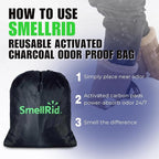 SMELLRID Activated Carbon Odor Eliminator Pouch – Neutralizes Odors in Closets