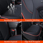 Coverado Seat Covers Full Set for Jeep Wrangler, Waterproof Car Seat Covers for Automotive Truck Seat Covers Custom Fit for 2008-2012 Jeep Wrangler JK Seat Covers for Cars 4 Door(Red Line)