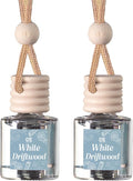 CANDECraftCo Car Air Hanging Fragrance Oil, Car Auto Freshener for Essential Oils, Scents Fragrance Aromatherapy Automobile Diffuser, Long Lasting (White Driftwood)