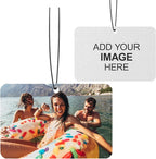 Instafreshener Custom Hanging Air Freshener | Rounded Rectangle Horizontal | Custom Air Fresheners with Picture or Text for Car, Closet, Bathroom, Locker & Office Décor