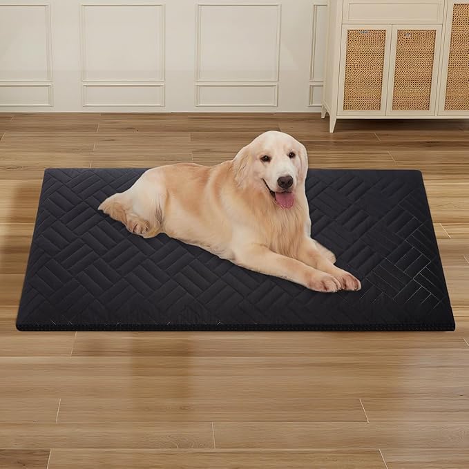 YJGF Dog Mat for Back Seat Extender for Dogs,Dog Bed for Car,Hard Bottom Car Seat Cover for Dogs,Pet Cover for Hammock for Car (Black, for car Back seat Extender)