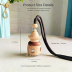 2 Pack Hanging Car Air Freshener Diffuser, Refillable Glass Bottle with Wooden Cap, Long Lasting Drift Car Air Freshener for Women Men - Car Fresheners, Car Accessories-A2