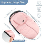 SERAPHY Car Seat Cover Baby Winter Carseat Cover for Babies, Universal Warm Infant Car Seat Canopy & Stroller Covers Accessories for Newborn Boy Girl Essentials, Pink Thick Winter