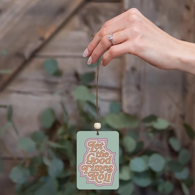 Studio Oh! Scented Hanging Car Air Fresheners - Pack of 2 - Natural & Exclusive Fragrance with DeoBoost Technology - Unique Design with Decorative Bead - Be Kind To All Kinds