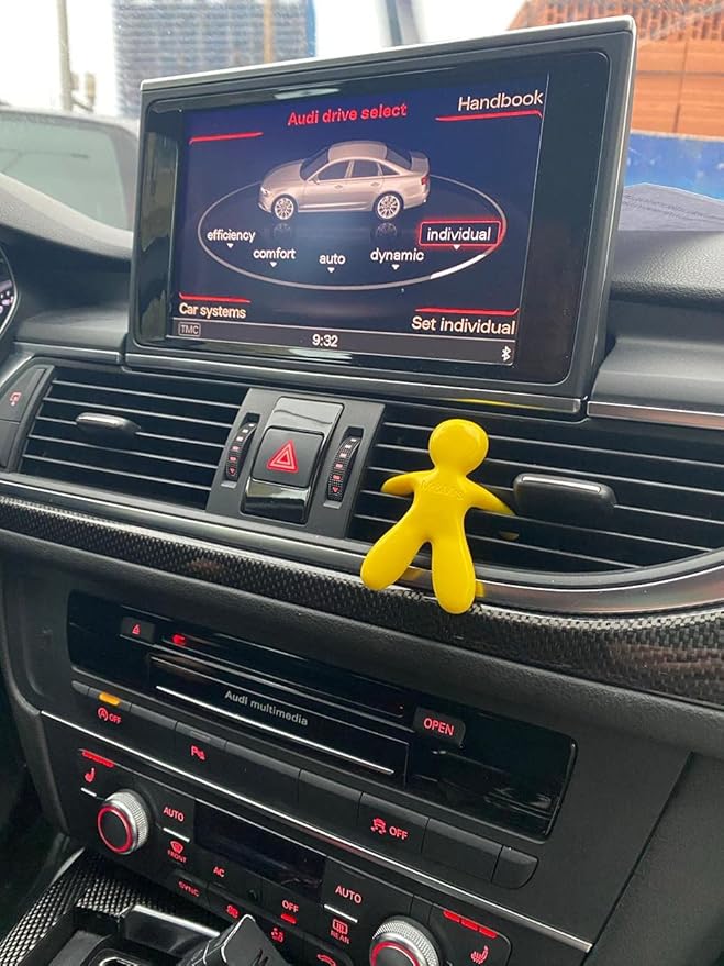 Cesare Car Air Freshener Long Lasting 45 Days Air Vent Clip Uses Alcohol-Free Fragrance Oil Non-Toxic EVA Material (Vanilla)