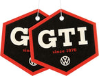 BRISA VW Collection Volkswagen Air Freshener, Room Freshener, Deodorizer for Cars GTI Motif (Coconut/Red & Black/Set of 2)