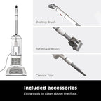 Shark | Upright Vacuum Cleaner | Navigator Lift-Away | Swivel Steering | HEPA Filter | Vacuum for Pet Hair | Crevice Tool & Dusting Brush Included | For Carpets & Hard Floors | White/Silver | NV356E