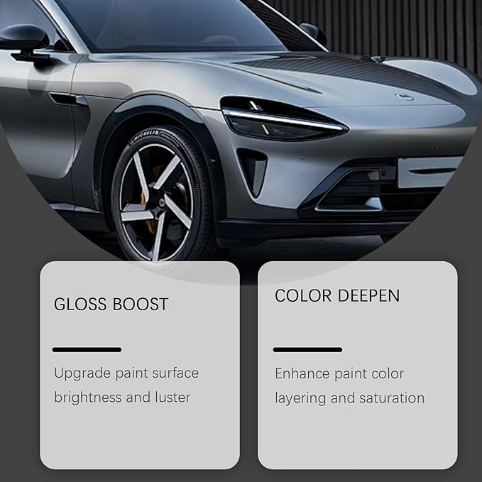 Ceramic Car Coating Kit - Crystal Serum, Ceramic Car Coating Kit, Deep Gloss, 9h+ Hardness, Hydrophobic, Protection for Car Paint, Long-Lasting Shine & Easy Maintenance (3PCS)