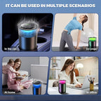 Smart Car Diffuser for Essential Oil with Smart Spray Modes (3 Settings) & Essential Oil Monitor, USB-C Rechargeable, Auto On/Off,Long Lasting (3 Scents Refills) Car Scent with 4 Ambient Light
