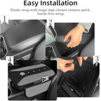 NBTEPEM Bling Crown Car Center Console Armrest Cover, Leather Middle Console Cover Cushion with 2 Storage Bags, Car Armrest Storage Box Interior Accessories for Most Vehicles(Gray)
