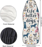 BIGCARJOB Cute Dogs Car Seat Covers Set for Front Only Car Interior Seat Rugs 2 Pcs Car Accessories Auto Front Seat Protector Set for Women