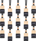 15 Pcs Hanging Car Air Freshener Bottle Empty Car Essential Oil Diffuser Bottles Pendant Black Glass Perfume Bottles Aromatherapy Fragrance Bottle Auto Ornaments Decor