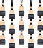 15 Pcs Hanging Car Air Freshener Bottle Empty Car Essential Oil Diffuser Bottles Pendant Black Glass Perfume Bottles Aromatherapy Fragrance Bottle Auto Ornaments Decor