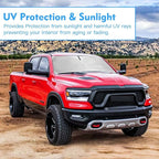 Car Windshield Sun Shade Custom Fit 2010-2026 Dodge RAM 1500 2500 3500 Truck Accessories Sunshade Foldable Sun Visor Protector Front Window Cover Fits 2Dr RegularCab, 4Dr QuadCab, CrewCab, MegaCab