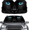 GENANY Lovely Black Cat Windshield Sun Shade for Car SUV Truck (55x30 Inches), Sun Shade Windshield, Shades for Front Windows, Protector Blocks UV, Car Decor