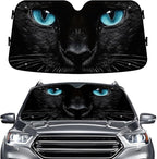 GENANY Lovely Black Cat Windshield Sun Shade for Car SUV Truck (55x30 Inches), Sun Shade Windshield, Shades for Front Windows, Protector Blocks UV, Car Decor
