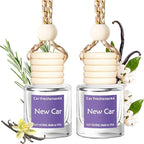 Hanging Car Air Freshener, Long Lasting Essential Oil Diffuser, Non-Toxic New Car Scent, Cute Car Fresheners for Women, 2 Pack Made in USA