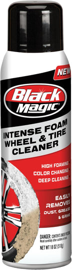 Black Magic 120253 Intense Foam Wheel & Tire Cleaner w/High Foaming Deep Clean Formula to Remove Dirt, Grime & Brake Dust - Cherry Scent