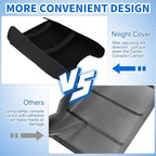 Nilight Center Console Cover Compatible with 2015-2020 Ford F150 2017-2022 F250 F350 F450 PVC Leather Armrest Cover for Car Middle Center Console Pad Car Armrest Box Cover(Bucket Seat Only) -Black