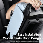 Car Armrest Cushion Cover Car Center Console Memory Foam Booster Pad with Storage Pocket and Tissue Hole for Sedan Vehicle (Orange, 12.99 * 7.09 * 2.95'' / 33 * 18 * 7.5 cm)