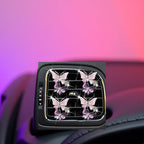 Maitech Car Air Fresheners Vent Clips for Women,4 Pcs Cute Dual Butterfly Diamond Rhinestone Air Freshener Vent Clip Sparkly Bling Car Accessories for Women (Pink)