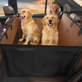 FURTIME XL Dog Car Seat, Upgraded PU Leather Back Seat Extender with Hard Bottom, Waterproof Pet Car Seat Cover for Large Medium Sized Dog, Pet Hammock for Cars, SUVs, Trucks, Brown