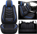 Car Seat Covers Full Set,Automotive seat Covers for Cars,Waterproof Leather seat Covers with Fixed Lumbar Support,Universal Fit for Most Cars,SUV,Trucks and Sedans