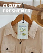 Preppy Beach Lemon Cologne Car Air Freshener 4 Pcs, Meet Me at the Beach Hanging Air Freshener for Cars Bathroom Dorm Books Decor, Summer Girly Accessories Gifts for Women Girls