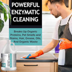 Multi-Purpose Probiotic Enzyme Cleaner, Made in USA - Pet Stain and Odor Remover - Concentrated - Professional & Home Strength Drains, Floors, Bathrooms, Toilets Trash Can, (1 gallon, Fresh fragrance)
