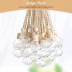 50 Pack Hanging Car Air Freshener Bottle Empty Essential Oil Diffuser Glass Bottles Perfume Aromatherapy Fragrance Pendant Diffuser Bottles Auto Ornaments Decor