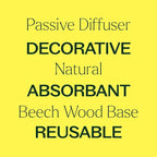 Plant Therapy Passive Sunflower Essential Oil Diffuser – No Heat or Water Needed – Natural Aromatherapy Diffuser for Home, Office, Travel – Elegant Ceramic & Wood Design