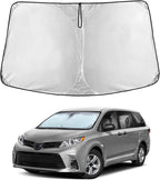 Toyota Sienna EcoNour Car Windshield Sunshade 2021-2026 - 240T Polyester Material Cars Sun Visor Reflector Blocks UV Rays - Foldable Sunshade Interior Protection Accessories