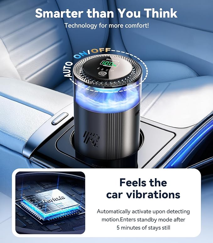 Smart Car Air Freshener【Enjoy Freshness, Purity, Comfort】 New Premium Scenic Diffuser | Perfume Display, Auto On/Off, Adjustable Intensity, Long Lasting Fragrance | Cologne Freshener Gifts