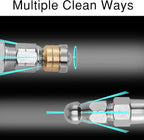 M MINGLE 150 Feet Sewer Jetter Kit for Pressure Washer, 1/4 Inch NPT, Drain Cleaning Hose, Button Nose, and Rotating Sewer Jetting Nozzle, Orifice 4.0, 4.5, 3600 PSI
