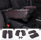 Car Leather Center Console Protector Cover Compatible with Toyota Tundra/Sequoia 2022-2026, Center Console Armrest Seat Box Cover Cushion Lid Protector Pad Waterproof Anti-Scratch Interior Accessories