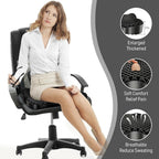 Cooling Gel Seat Cushion, Thickened Big Breathable Honeycomb Design Absorbs Pressure Points Gel Cushion with Anti-Slip Cover Cooling Seat Cushion for Office Chair Home Car Seat Cushion for Wheelchair