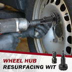Wheel Hub Cleaning Tool Set, Wheel Stud Cleaner, Wheel Hub Resurfacing Kit, 5 Cleaning Heads, Wheel hub Cleaning for Passenger Cars and Trucks